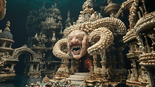 Pearl Adorned Underwater City of Monsters