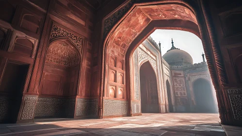 Architectural Marvel: Taj Mahal View