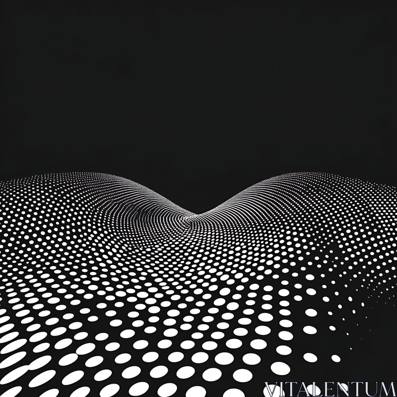 Hypnotic Dot Pattern on Black