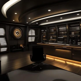 Luxurious Futuristic Workspace