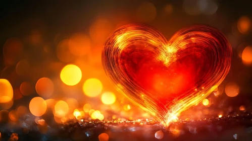 Glowing Heart Bokeh