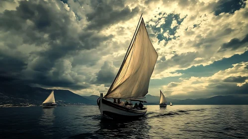 Sailboats on the Water