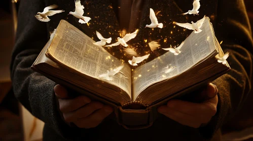 Soaring Spirits: Doves from a Book