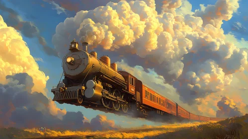 Steam Train in Sky
