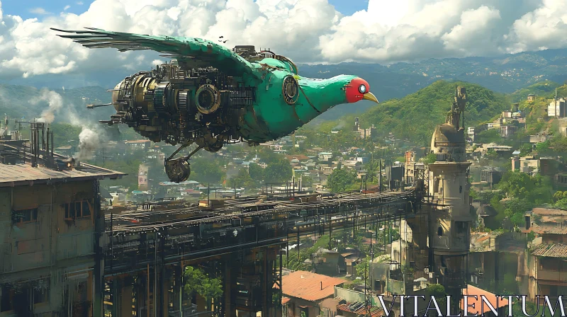 Mechanical Bird in Urban Flight