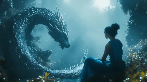 Serene Encounter with a Dragon