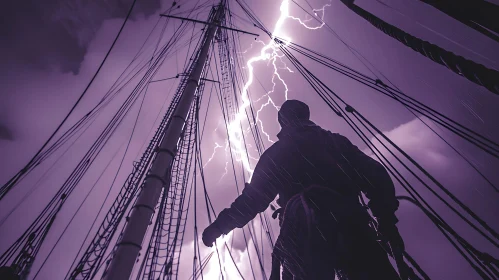 Ship in a Storm: A Moment of Peril
