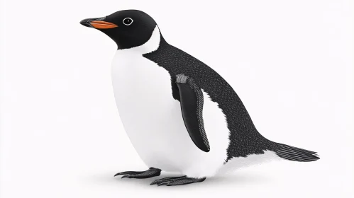 Elegant Penguin in Detailed Feathers