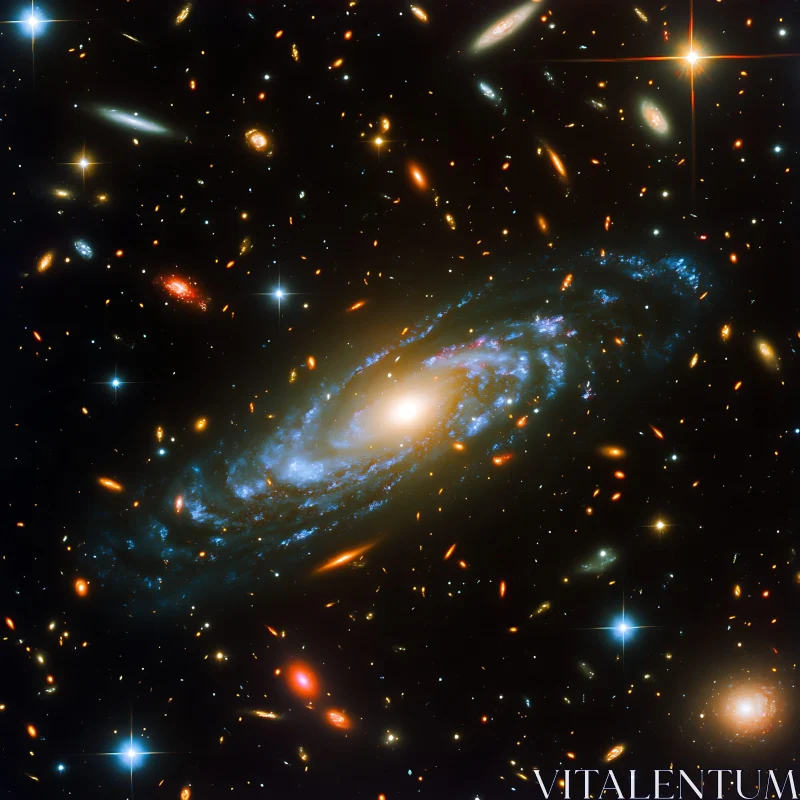 Distant Galaxy and Stars