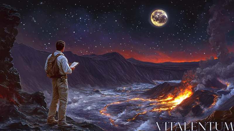 Eruption at Night: A Lone Observer