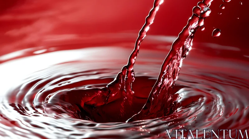 Fluid Red Abstract Design
