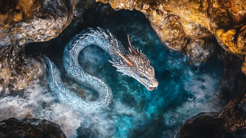 Serpentine Majesty in Grotto's Embrace
