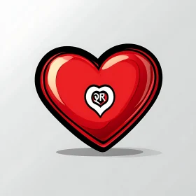 Heart Shaped QR Code Symbol