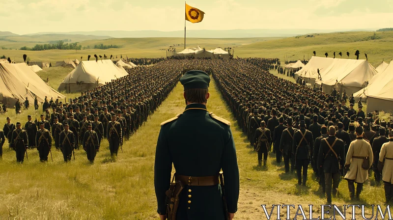 Army Commander Overseeing Soldiers