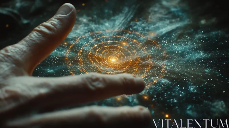 Cosmic Touch: Hand in the Galaxy