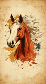 Watercolor Horse Art