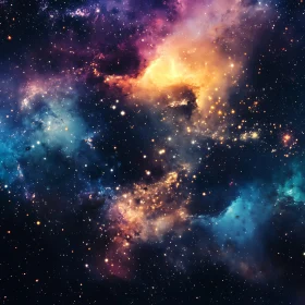 Cosmic Dance of Light and Color