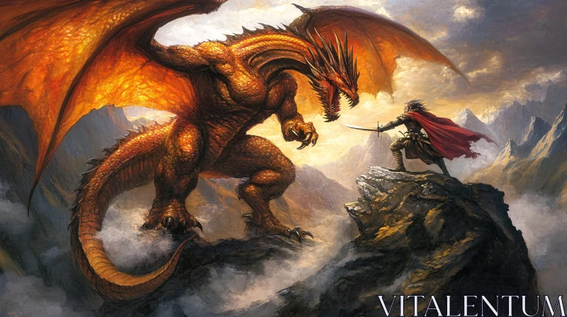 Fiery Dragon Versus Courageous Knight