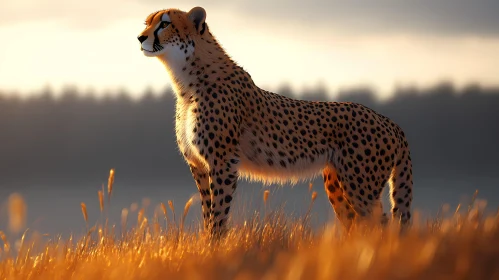 Cheetah at Sunset