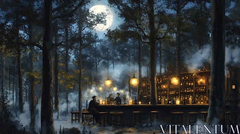 Night Bar in the Woods