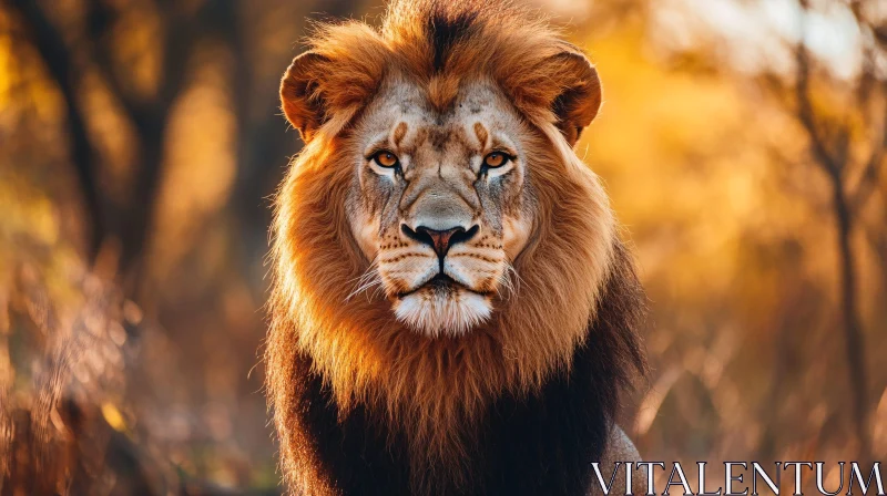 Lion in Golden Light
