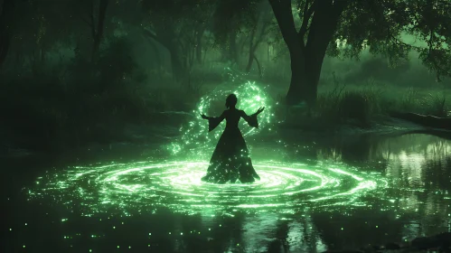 Enchantress in Emerald Forest Lake