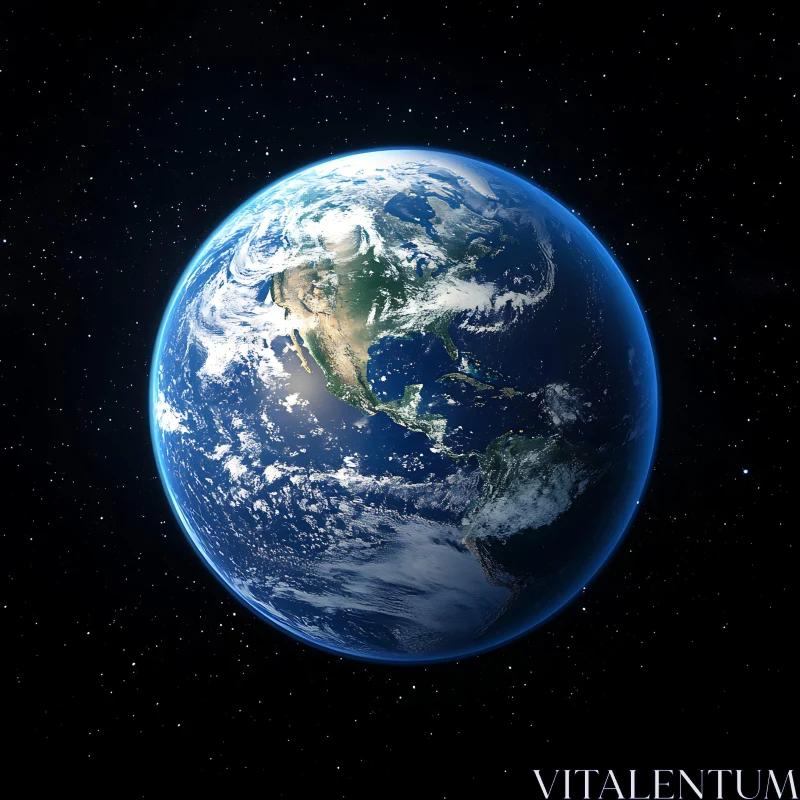 AI ART Our Planet Earth: Glimpse from Cosmos