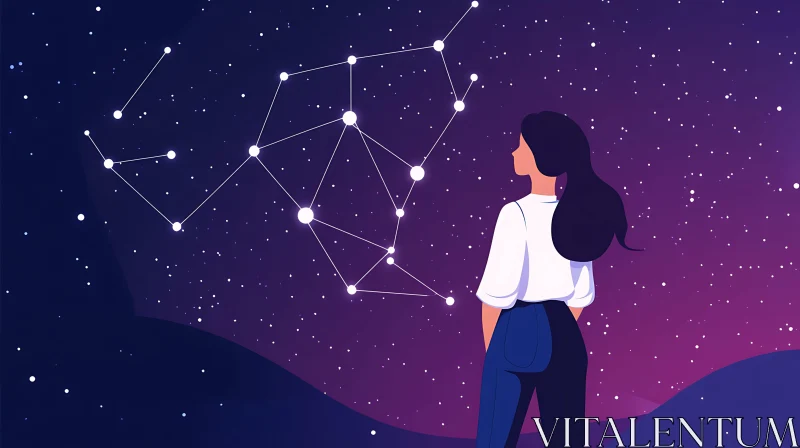 Starry Night Contemplation: A Celestial Connection