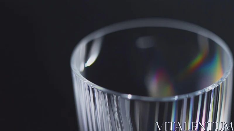 Minimalist Glass Art with Light Dispersion