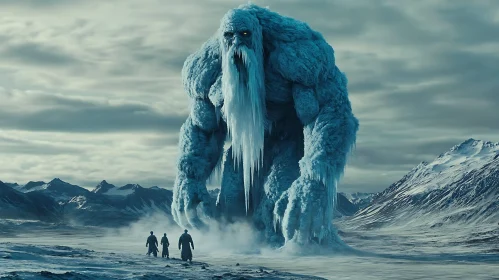 Colossal Yeti in Snowy Mountains