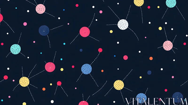 Playful Abstract Art with Circles and Dots AI Image