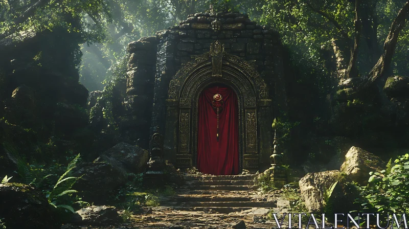 Secret Temple Entrance in Forest