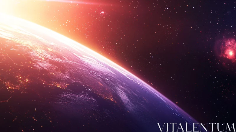 Cosmic Planet Scenery AI Image