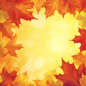 Warm Fall Leaves Border Art