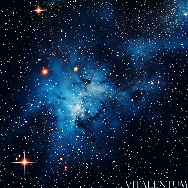 Ethereal Nebula Art: Stars and Cosmic Dust