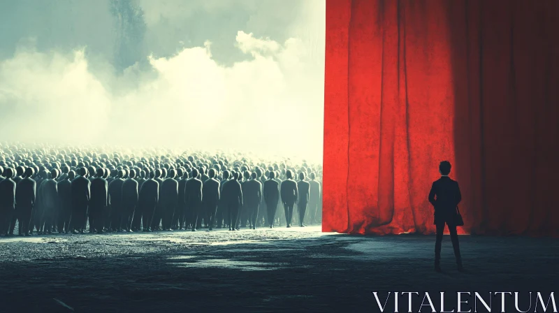 Red Curtain and the Sea of People