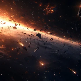 Cosmic Asteroid Display
