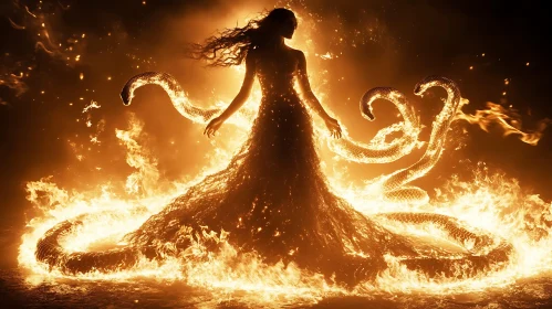 Serpent Fire Woman
