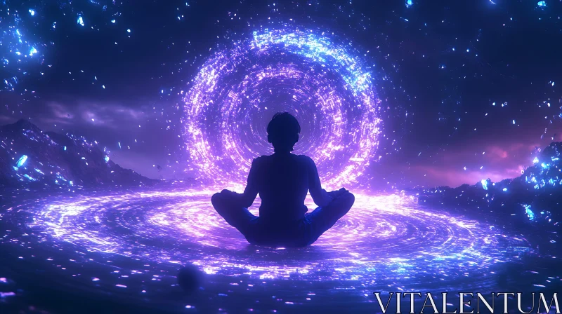 Silhouette in Cosmic Meditation