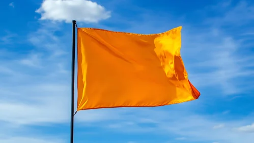 Bright Flag Against Azure Sky