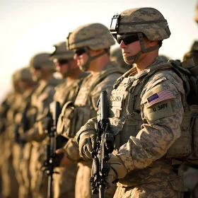 American Soldiers in Uniform
