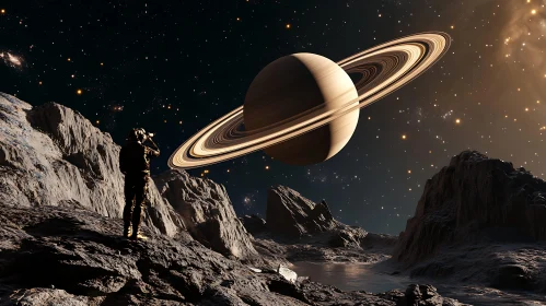 Cosmic Observer: Saturn's Rings From Afar