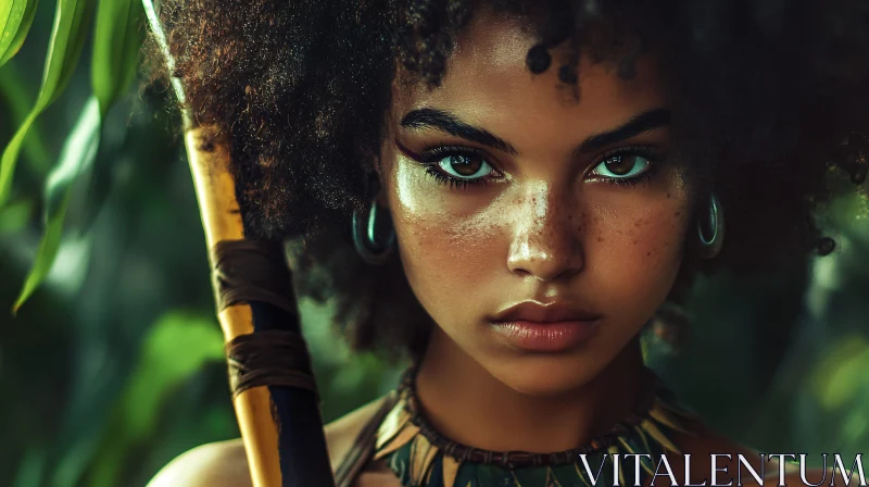 Tribal Beauty in Greenery