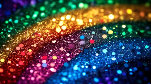 Colorful Glittering Rainbow Design