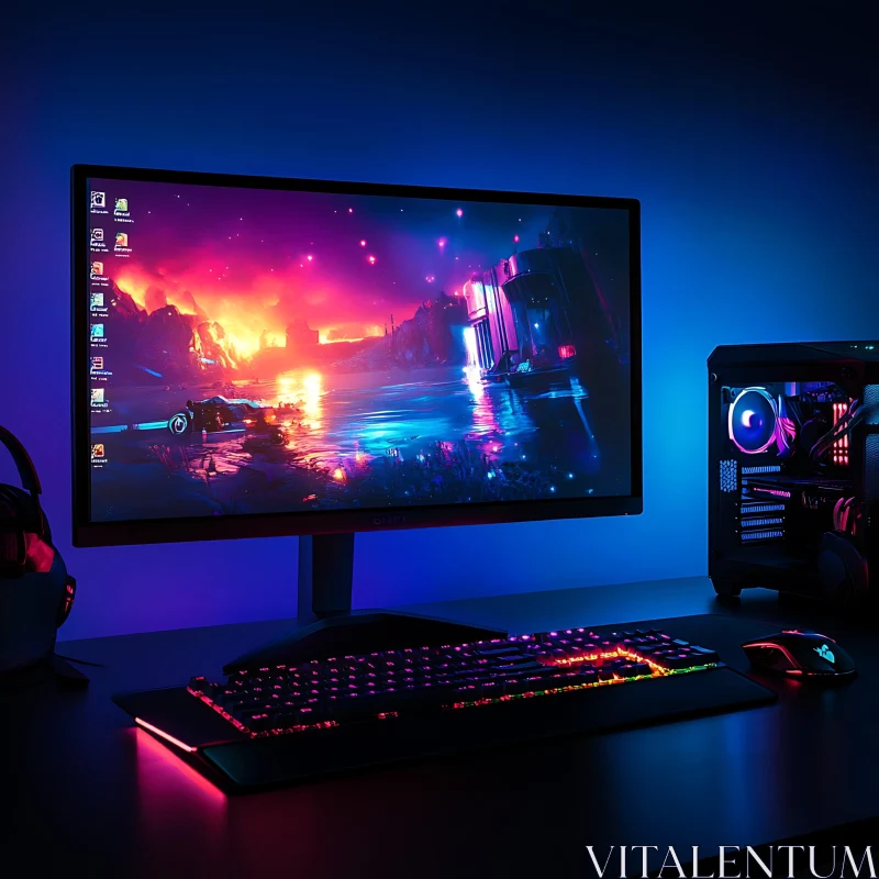 RGB Gaming Computer Setup