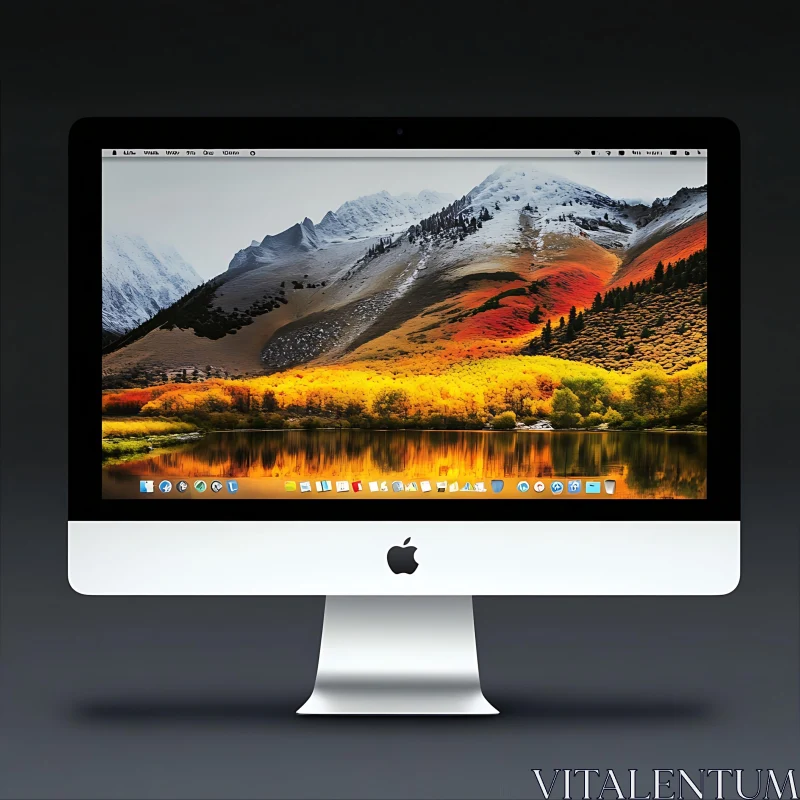 iMac with Autumnal Mountain Scenery