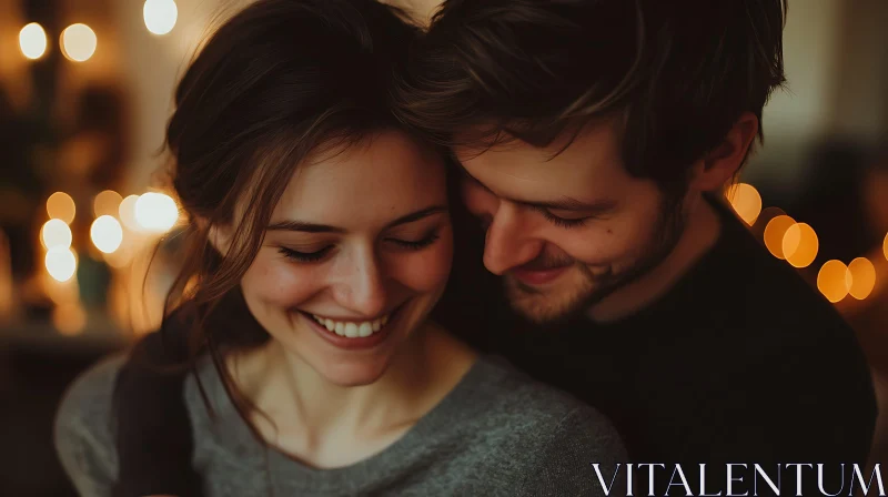 Close Portrait of a Smiling Couple