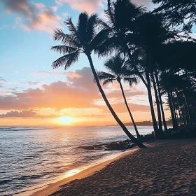 Tropical Sunset at the Beach