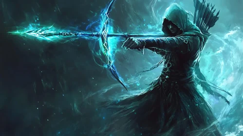 Hooded Archer with Magical Bow