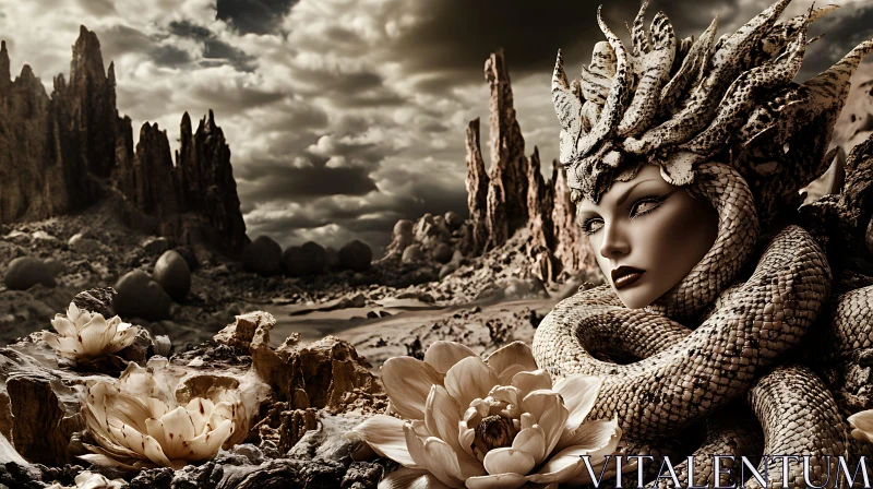 Desert Serpent Woman Portrait
